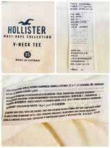 Hollister 　ホリスター　Vネック　Tシャツ　ホワイト　半そで　カモメ　サイズXS_画像5