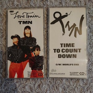 TMN 8㎝ CD 2枚セット ☆ Love Train / We love the EARTH , TIME TO COUNT DOWN / WORLD’S END ☆ TM NETWORK 小室哲哉 宇都宮隆 木根