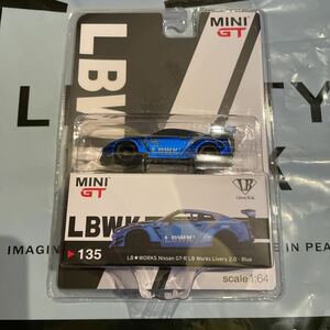 新品未開封 MINI GT LBWorks Nissan GT-R R35 LB Works Livery 2.0 ブルー Blue LBWK No.135