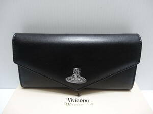 新品★ヴィヴィアンウエストウッド【Vivienne Westwood】レディス★小銭入れ付き長財布★黒★特価品★送料込★V-71