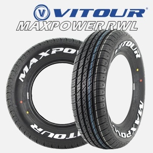 12インチ 165/70R12 77T 4本 サマータイヤ ホワイトレター ヴィツァー マックスパワー VITOUR MAX POWER RWL V00155