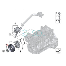 BMW F30 ファンクションホイール ウォーターポンププーリー ファンベルト 3点セット 320i 11287598832 11287603348 11517619020_画像5