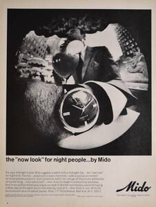 稀少・時計広告！1960年代ミドー時計広告/Mido Ocean Star Watch/H