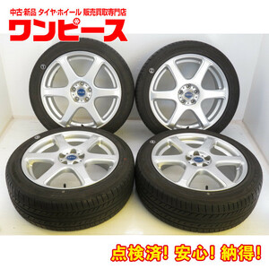 中古タイヤ ホイールセット 205/50R17 93V 17インチ 17x7J +53 5穴 PCD100 グッドイヤー 夏 送料無料 (沖縄、離島除く) a17397