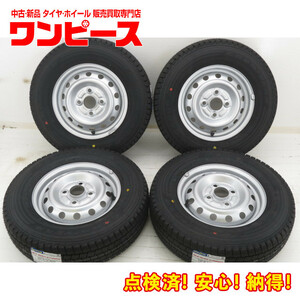 新品タイヤ 中古鉄ホイールセット 145R12 6PR LT 12インチ 12x3.5B 4穴 PCD100 145/80R12 80/78N LT 相当 冬 ミツビシ a18518