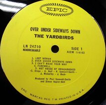 ●US-EpicオリジナルMono,””Yellow-Labels,1B:1B Copy!!”” The Yardbirds / Over Under Sideways Down_画像7