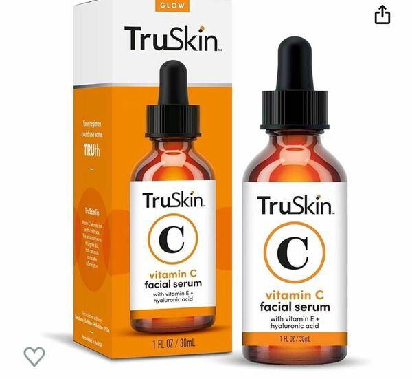 TruSkin ビタミンCセラム（顔用） - 肌色、目元用美容液 - ビタミンC、ヒアルロン酸、ビタミンE、30ml