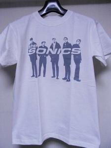 即決★新品★60'Sガレージパンク関連Ｔシャツ★ソニックス★THE SONICS★ホワイトボディ×グレー★YOUTH:M/S/M/Lサイズご対応可能