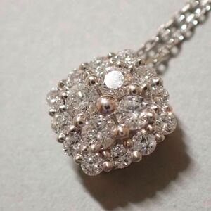  Vendome Aoyama Pt950/850 0.36ctreyonse-z necklace 