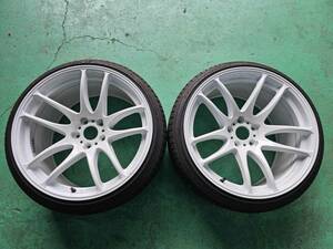 Work Emotion　◆18ｘ10.5J +32 EMT-KWM 235/35ZR19　タイヤ9.5部山以上　美品！！　2本