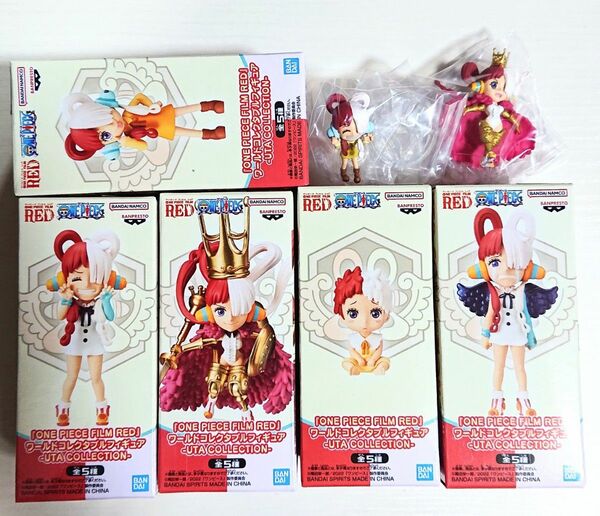 ONE PIECE FILM RED ワールドコレクタブル UTA COLLECTION 全5種 &ワンピの実2種 全7点セット