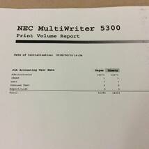 ■【 印刷枚数14,283枚 】 NEC MultiWriter5300 PR-L5300 A4.A5.モノクロレーザープリンタ　動作品 1　KA021　_画像9