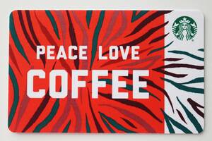 北米USA海外 アメリカ★スターバックスカード★2018 秋 Peace Love Coffee 紙製 スタバ カード Fall