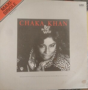 レア　ダンクラ12inch　CHAKA KHAN / Best in the west ベルギー　オランダ盤・WEA 