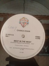 レア　ダンクラ12inch　CHAKA KHAN / Best in the west ベルギー　オランダ盤・WEA _画像3