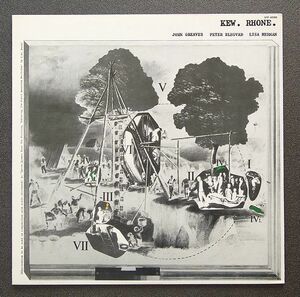 LP 国内盤 美品　ジョン・グリーヴス＆ピーター・ブレグヴァド John Greaves / Peter Blegvad / Lisa Herman 「 Kew. Rhone.」81年VIP-4098