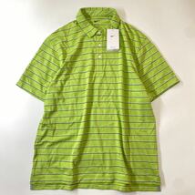 NIKEナイキ　ドライフィット　プレイヤー　ストライプ　S/S ポロシャツ DH0892-332 黄緑紺白　2XL_画像1