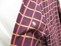 ガイジンメイド　ネルシャツ　メンズM　紫ピンクチェック柄シャツ　フランネルシャツジャケット　長袖シャツ　ワークシャツ　09062_画像8