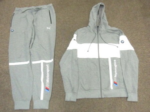 PUMA×BMW　プーマ　スウェットジャージ上下セットアップ　メンズUS ML L XL　レーシングスーツ上下セット　ジップパーカー＆パンツ　08269