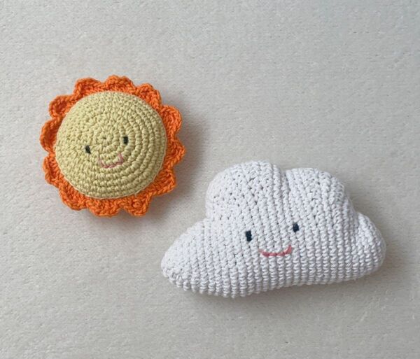 【ハンドメイド】あみぐるみ 太陽 雲 セット
