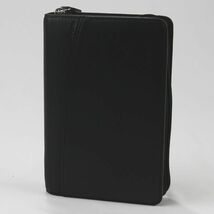 ★ファイロファックス Filofax Lyndhurst Zip バイブルサイズ システム手帳 6穴バインダー ソフトフルグレインレザー ブラック 中古_画像1