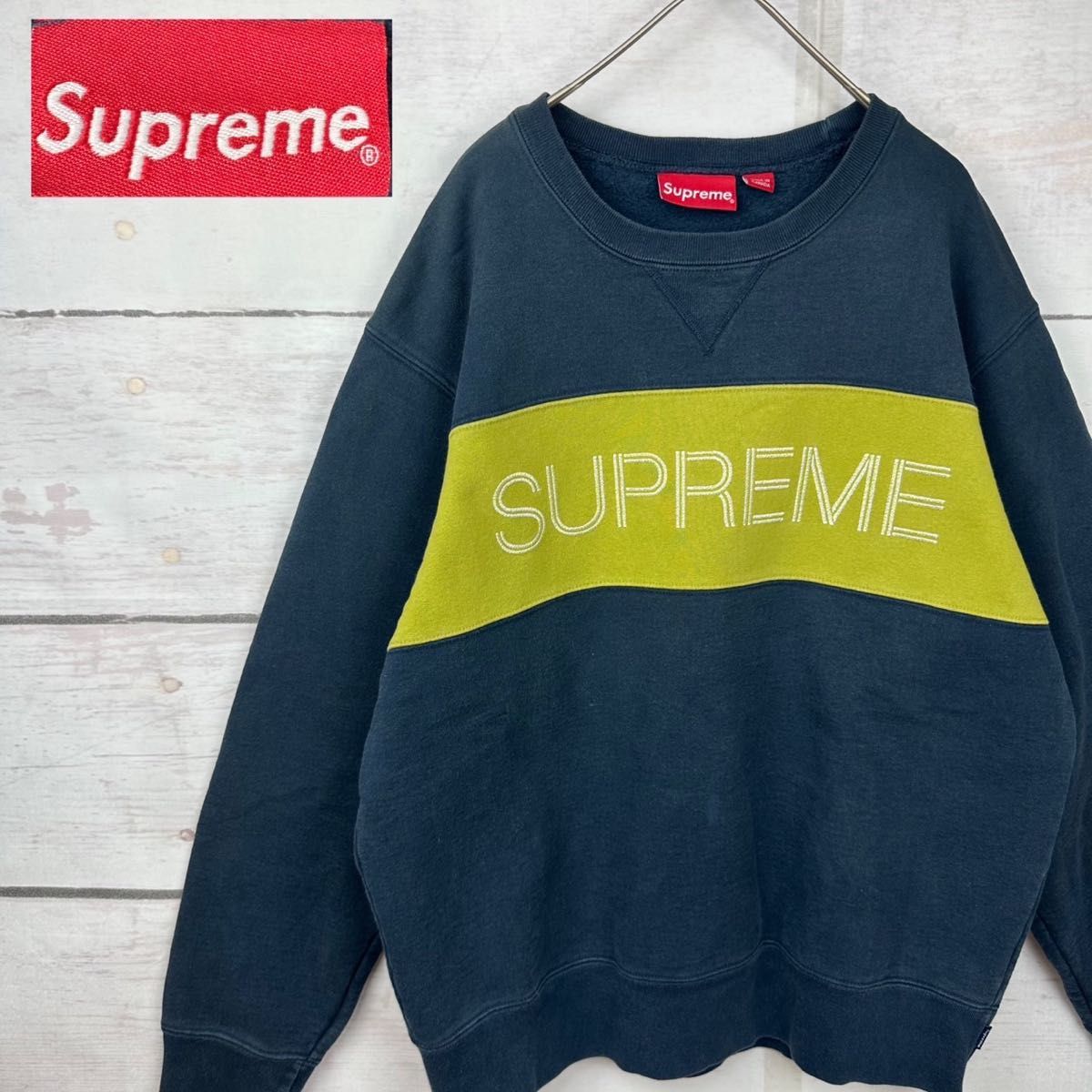 supreme シュプリーム スウェットトレーナー 刺繍ロゴ マルチカラー