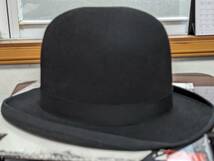 超美品　STETSON ステットソン ボーラーハット ビーバーフェルト 59cm　日本製 黒 _画像3