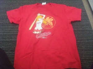 【カT-中古】広島カープ×エヴァンゲリオンコラボTシャツ アスカ 赤