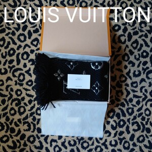 LOUIS VUITTON ルイヴィトン マフラー エシャルプロゴマニア シャイン ノワール 箱付き