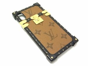 ■美品■ LOUIS VUITTON ルイヴィトン M62619 モノグラムリバース アイトランク iPhone X/Xs スマホケース ブラウン系 BG0636