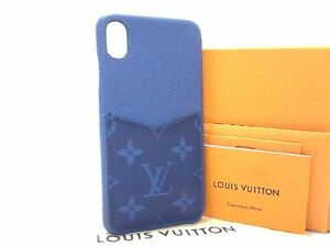 ■新品同様■ LOUIS VUITTON ルイヴィトン M30273 タイガラマ バンパー iPhoneXsMax対応 アイフォンケース スマホケース ブルー系 AN8474