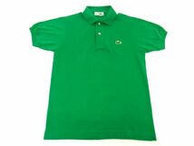 ■新品■未使用■ LACOSTE ラコステ コットン100％ 半袖 ポロシャツ トップス 表記サイズ 3 洋服 レディース グリーン系 AR1083_画像1