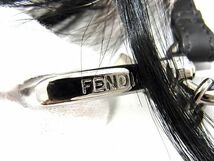 ■新品同様■ FENDI フェンディ バッグバグズ モンスター ファー×レザー キーホルダー バッグチャーム ブラウン系×ホワイト系 AN9242_画像3