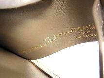 ■新品■未使用■ Cartier カルティエ セラピアン コラボ 日本限定 レザー レオパード ネームタグ バッグチャーム グレージュ系 BG1632_画像3