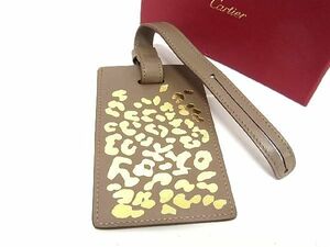 # new goods # unused # Cartier Cartier Sera Piaa n collaboration Japan limitation leather Leopard name tag bag charm gray ju series BG1632