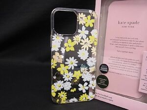 ■新品■未使用■ kate spade ケイトスペード フラワー iPhone 13PROMAX/12PROMAX 対応 アイフォンケース スマホケース ホワイト系 AS0834