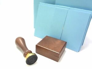 # rare # as good as new # GUCCI Gucci LOVED GUCCI letter set message card stamp handle ko vermilion inkpad memo pad blue group × brown group AP6699