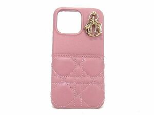 ■ Extreme Beauty ■ ChristianDior Dior Lady Dior Kanage Кожаный iPhone13pro Совместимый с iPhone Case Pink AR4590