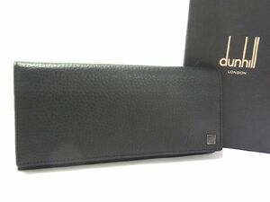 ■新品■未使用■ dunhill ダンヒル レザー 二つ折り 長財布 ウォレット 小銭入れ 札入れ メンズ ブラック系 AR4572