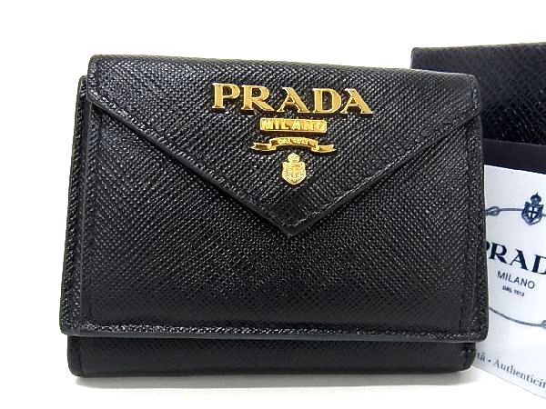 2023年最新】ヤフオク! -prada サフィアーノレザー 三つ折り 財布の