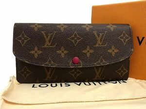 ■極美品■ LOUIS VUITTON ルイヴィトン M60697 モノグラム ポルトフォイユ エミリー 二つ折り 長財布 ウォレット ブラウン系 AP7987