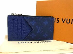 ■新品同様■ LOUIS VUITTON ルイヴィトン M30270 タイガラマ コインカード ホルダー フラグメントケース コバルト ブルー系 AP7994