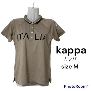 kappa カッパ　半袖　スポーツ用品　ブラウン　Mサイズ　半袖ポロシャツ　ロゴ　レディース