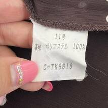 レリアン　Leilian ドットシャツ　Lサイズ 11号　日本製　ブラウス　ブラウンシャツ　水玉_画像8