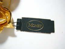 ★MONET モネ ブローチ リボン ゴールドカラー 最大幅 70mm×53mm【るF34】_画像6