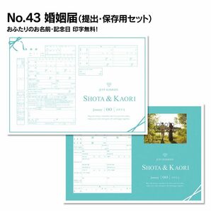 No.43 ティファニー ブルー 【提出・保存用 2枚セット】