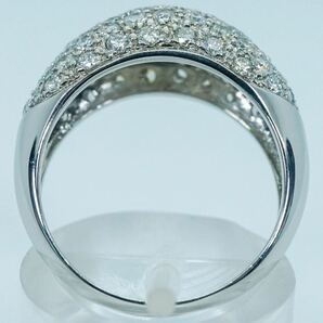 ★1円スタ！【1.40ct】K18WG 5.9g ♯14 ホワイトゴールド ラウンドカット レディース ダイヤモンドリング Diamond Ring ユニセックスの画像4