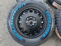 新品セット オープンカントリーRT付 ラグナ D-Force FT ブラック 14インチ 4.5J+43 165/80R14 タフト ウェイク ハイゼット リフトアップ_画像2