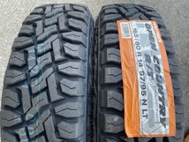 新品セット オープンカントリーRT付 ラグナ D-Force FT ブラック 14インチ 4.5J+43 165/80R14 タフト ウェイク ハイゼット リフトアップ_画像8