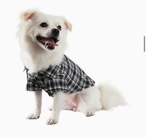 犬服 小型犬 おしゃれ お散歩 お出かけチェック柄 Tシャツ XL 黒 小型犬 ペット服 春夏